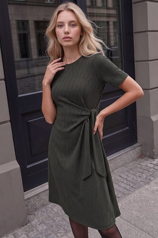 Vestido petite de espiga