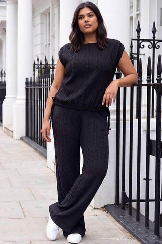 Pantalón jacquard Curve