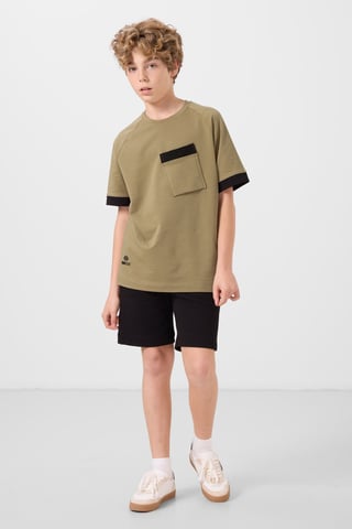 Pantalón corto de mezcla de algodón