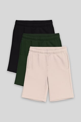 Pack de 3 pantalones cortos de jersey con cordón