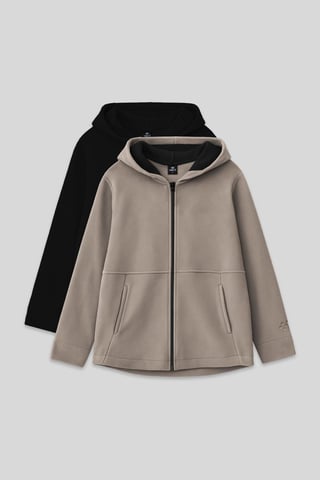 Pack de 2 sudaderas con capucha y cremallera