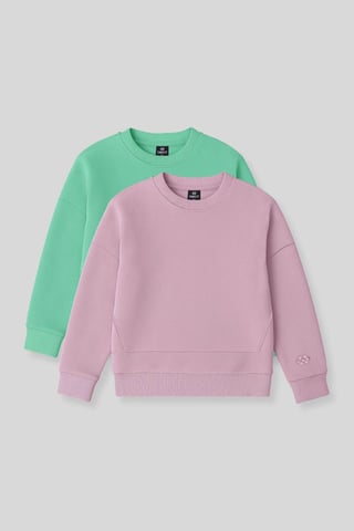 Pack de 2 sudaderas de cuello redondo con textura de canalé