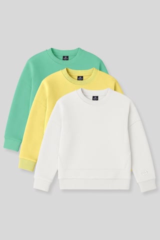 Pack de 2 sudaderas de cuello redondo con canalé