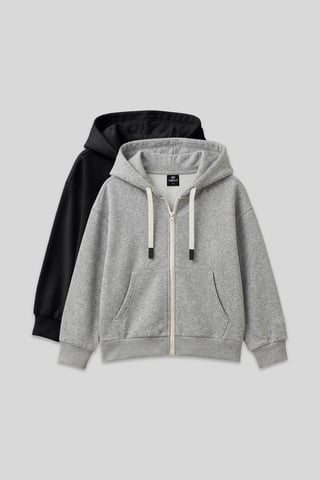 Pack de 2 sudaderas con capucha y cremallera
