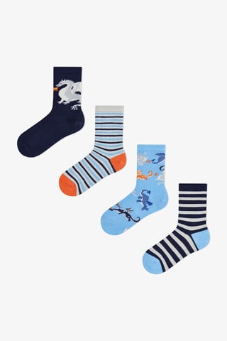 Mystic Dragons pack de 4 calcetines tobilleros con estampado animal