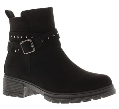 Apache Botines de mujer Millie con cierre de cremallera negros