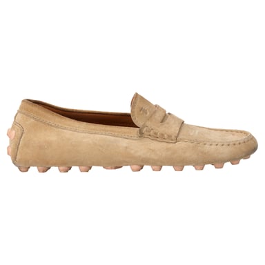 Tod's City Gommino mocasines de ante beige