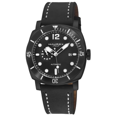Fortezza IPBLK caja de acero inoxidable, bisel negro, esfera negra, correa de lona negra