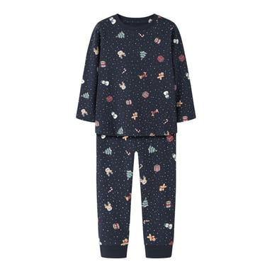 Name It Conjunto de pijama navideño infantil para niño/niña NMNVISMAS Azul oscuro