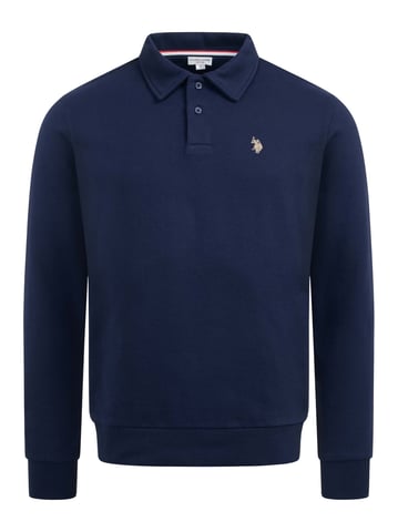 Polo sudadera de manga larga U.S. POLO ASSN. USEthaan hombre – tapeta de botones y logo bordado
