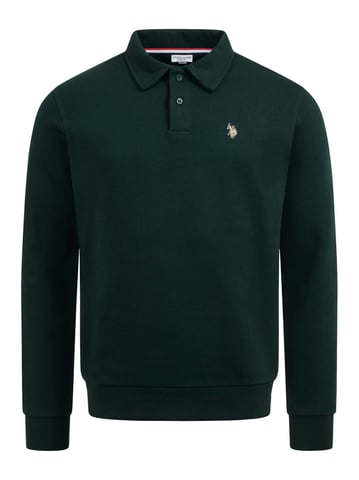 Polo sudadera de manga larga U.S. POLO ASSN. USEthaan hombre – tapeta de botones y logo bordado