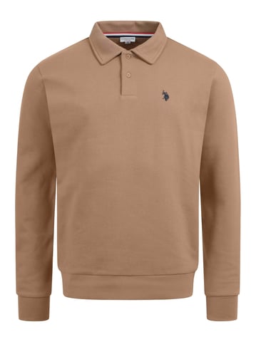 Polo sudadera de manga larga U.S. POLO ASSN. USEthaan hombre – tapeta de botones y logo bordado
