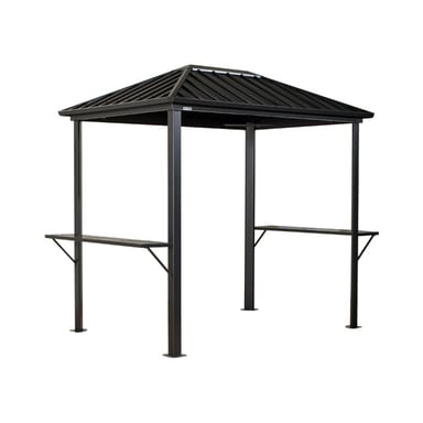 Sojag Dakota 68 pabellón de barbacoa de aluminio con 2 estantes laterales 2x2,5 m