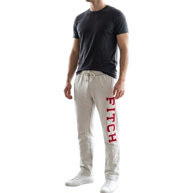 Abercrombie & Fitch Pantalón de chándal de forro polar para hombre Regular Fit A&F Gris Sweatpants