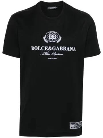 Dolche&Gabanna Camiseta blanca con logotipo de parche