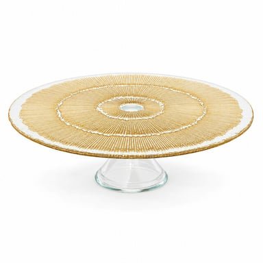 Casa di Elturo Aurelia expositor de tartas con pie – fuente de cristal para tartas – – Ø 33 x Al. 10,3 cm