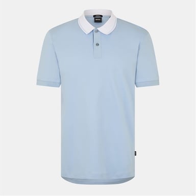 Boss Camisa de manga corta para hombre de corte Regular Fit en Lt Pas Blue 450