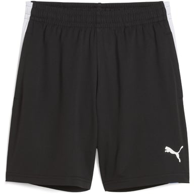 Pantalones cortos de fútbol de entrenamiento Puma Individualliga para niño en Blk-Wht-UltrBlu