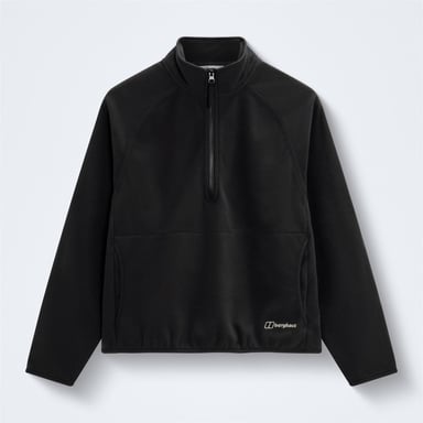 Sudadera de mujer Berghaus Bamburgh con cuello chimenea, cuello alto y manga larga en NEGRO