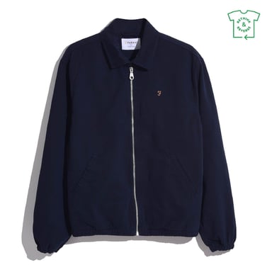 Sobrecamisa Farah Cane para hombre con estampado liso en True Navy