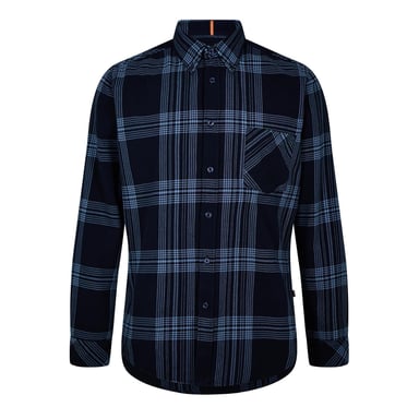 Boss Camisa de hombre Regular Fit de manga larga azul oscuro 405