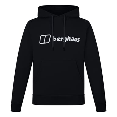 Sudadera de manga larga con capucha y cuello alto para hombre Berghaus Wordmark en NEGRO/NEGRO