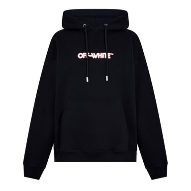 Off-White Sudadera con capucha de skate para hombre Rnd Logo en negro y blanco