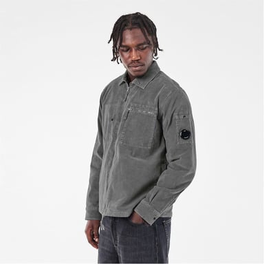C.P. Company Sobrecamisa de pana para hombre en Gunmetal 921
