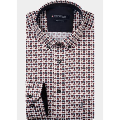 Giordano Camisa de hombre Dino Satin Stretch Graphic Print 627021/40
