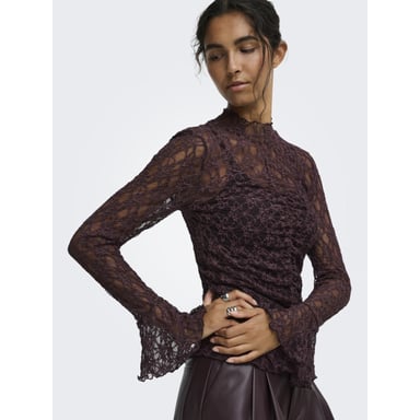 Jacqueline de Yong Jdy jdylala top de encaje de cuello alto