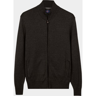 Baileys Cárdigan de hombre con cremallera, estampado integral, 2 tonos 622009/775