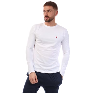 Conjunto de camiseta y pantalón para hombre Farah en blanco marino