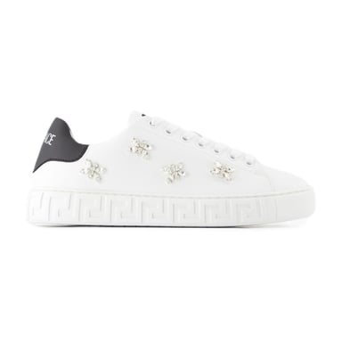 Versace Zapatillas La Greca - - Tejido - Blanco