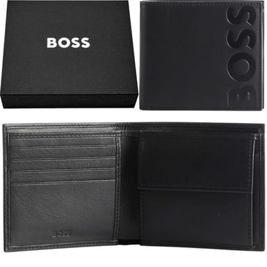 Hugo Boss Cartera de piel para hombre Big BB_4cc Bifold Portatarjetas