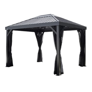 Sojag Kiruna 3x3.5 m pabellón de jardín metálico con mosquitera