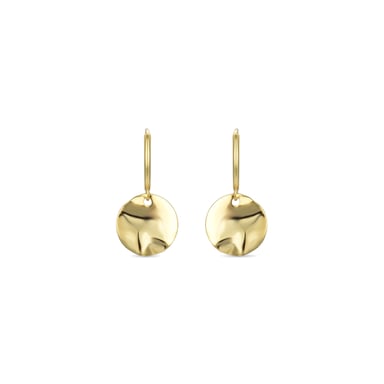 Pendientes Luxenter Midnak de Plata de Ley 925 acabados en oro amarillo de 18 quilates