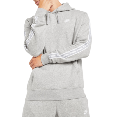 Nike Aries Club Tape Mens Pullover Hoodie In Grey