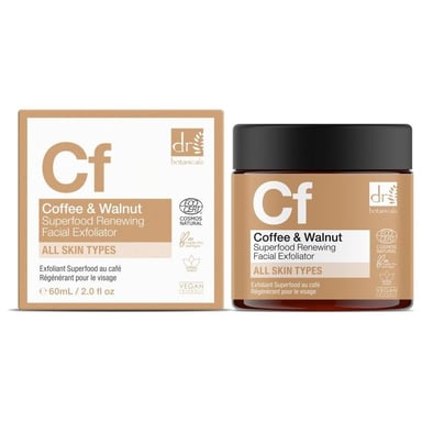 Dr. Botanicals Exfoliante facial antiedad renovador con superalimentos de café, 60 ml