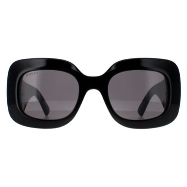 Gucci Cuadrado Mujer Negro con Gris Plata GG1695S