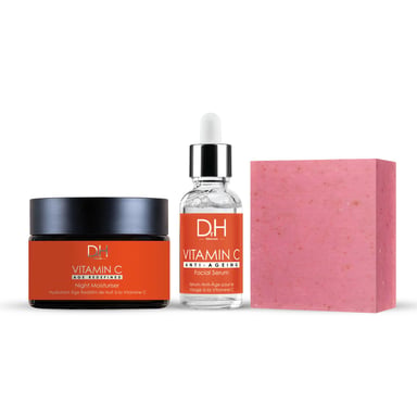 Dr H Set de regalo para el cuidado nocturno antiedad con vitamina C