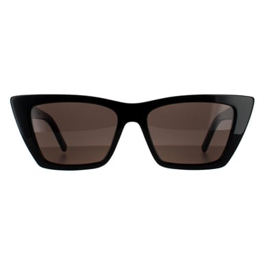 Gafas de sol de mujeres Saint Laurent Cat Eye negras y grises