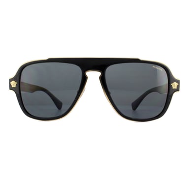 Gafas de sol polarizadas para hombre Aviador de Versace en negro y gris