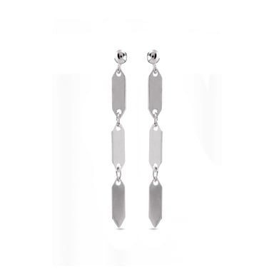 Pendientes Luxenter, lirrat de plata de ley 925 acabado baño rodio