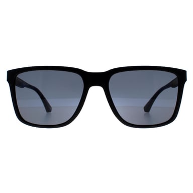 Emporio Armani Rectángulo Hombres Goma Negro Gris Polarizado EA4047