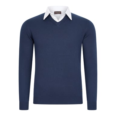 Cappuccino Italia Jersey Jersey de punto Azul Marino