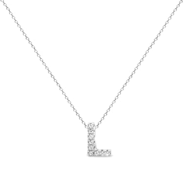 Collar Luxenter, alphabet de plata de ley 925 y circonita brillante con acabado en baño de rodio