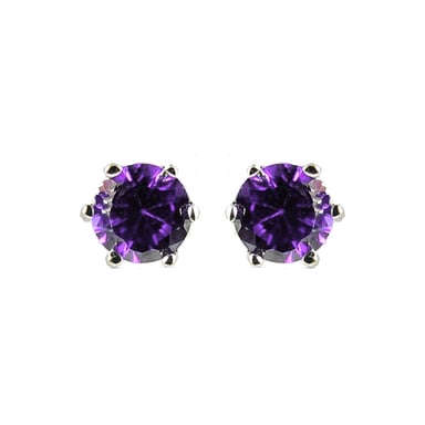 Pendientes Luxenter, yedia de plata de ley 925 y circonita amatista acabado baño rodio