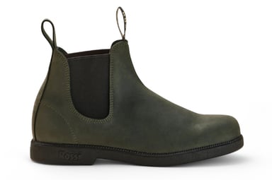 Botas Chelsea Rossi 607 Booma de piel verde oliva y musgo