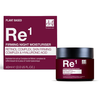 Dr. Botanicals Crema hidratante de noche antiedad con complejo de retinol al 1% y ácido hialurónico al 1%, 60 ml.