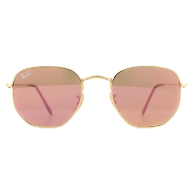 Gafas de sol Ray-Ban Hexagonal 3548N 001/Z2 Gold Copper Flash Mirror